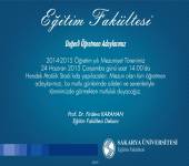 EĞİTİM FAKÜLTESİ MEZUNİYET TÖRENİNE DAVET